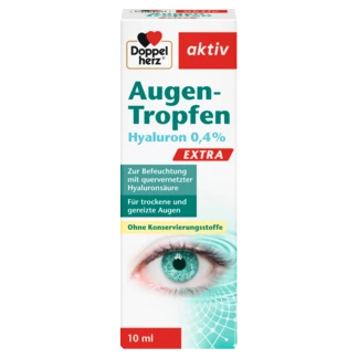 Abbildung der Produktverpackung Doppelherz aktiv Augen-Tropfen Extra Frontansicht